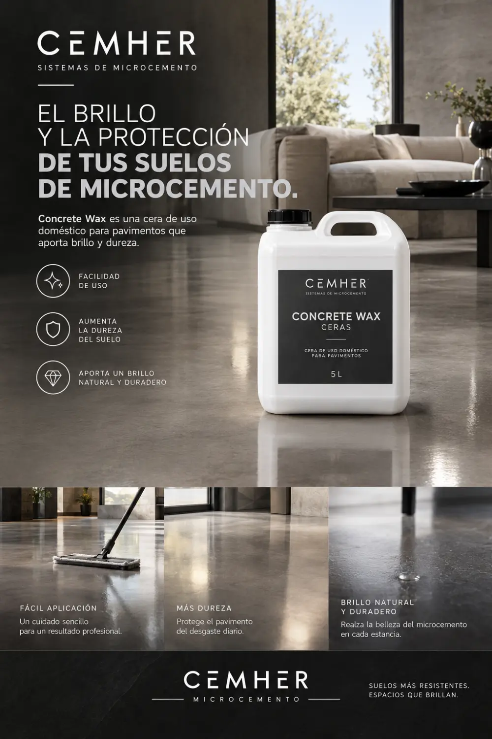 CERAS WAX PARA SUELOS DE MICROCEMENTO