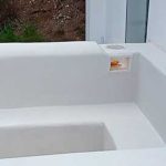 Jacuzzi realizado con microcemento.