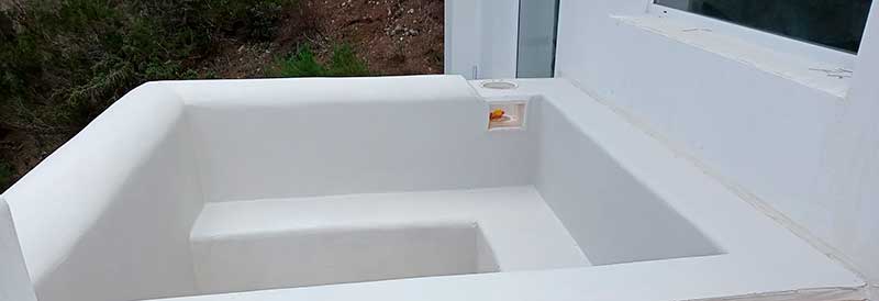 piscina aplicación microcemento Ibiza jacuzzi