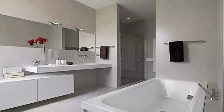 Microcemento baño Girona marrón 