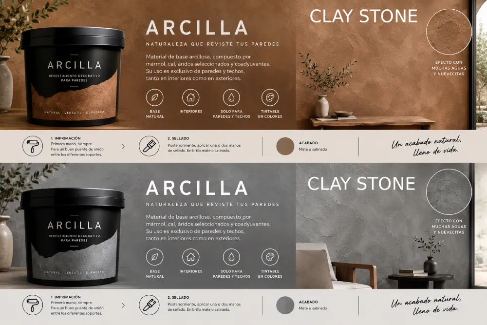 CLAY STONE, aricilla para paredes