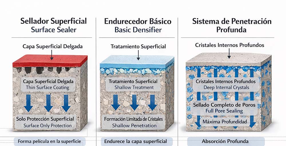 Impermeabilización de hormigones, gunitados, piscinas, columnas, hormigón impreso y curados