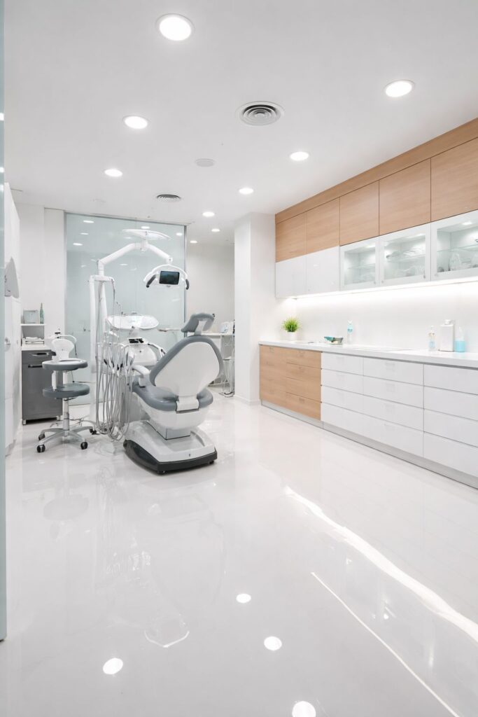 clinica dental, suelo de resina autonivelante epoxi