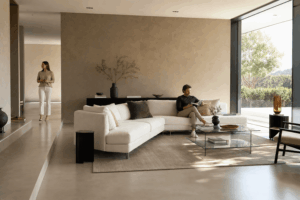 INICIO 11-2022 28 El microcemento es un material moderno y versátil que se adapta a cualquier superficie, ideal para reformas simples. Ofrece acabados continuos y eco-amigables.