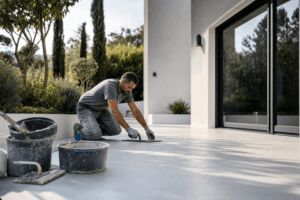 INICIO 11-2022 26 Renueva tus exteriores con microcemento, un material elegante y duradero. Prepara bien la superficie y elige el grosor y color ideales.