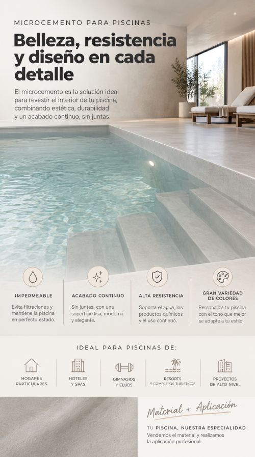 Microcemento para piscinas material y aplicacion