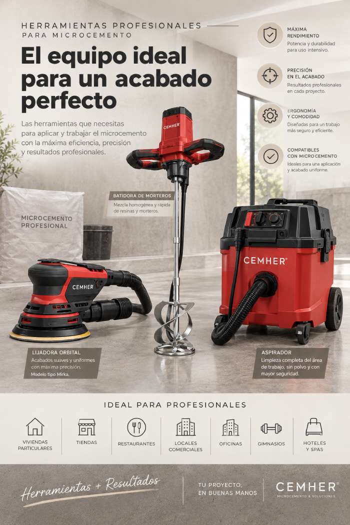 herramientas para microcemento